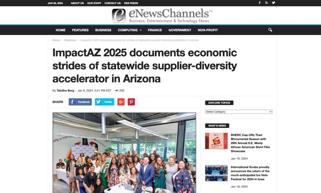 ImpactAZ 2025 documents economic strides of statewide supplier-diversity accelerator in Arizona